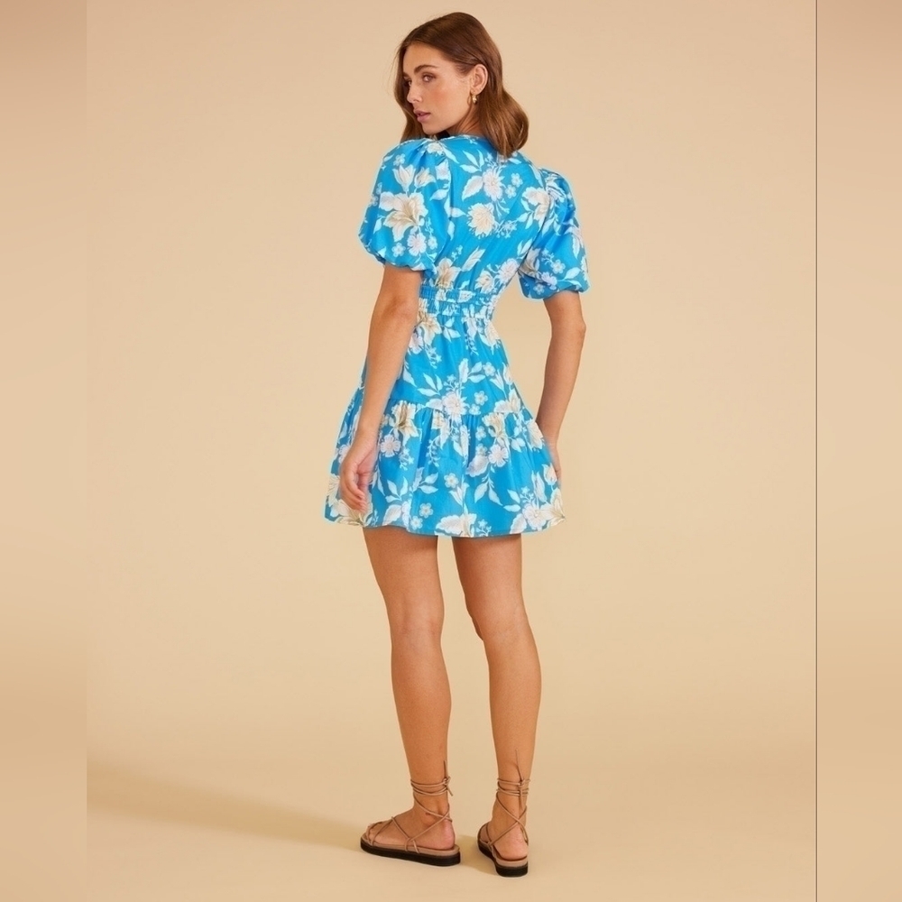 NWT MINKPINK Zinnia Mini Dress in Blue Multi - Picture 9 of 17